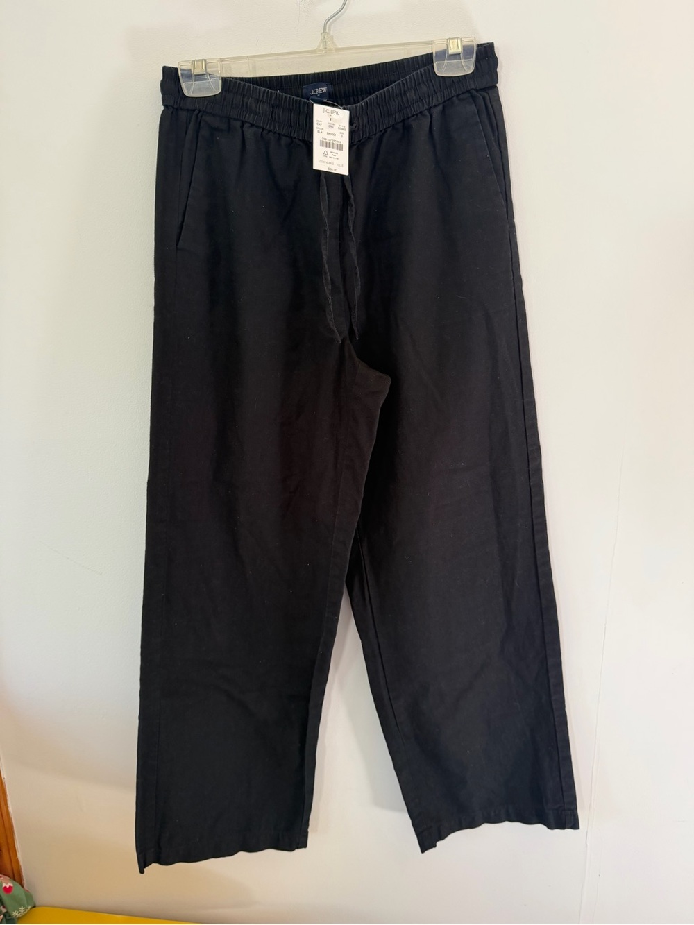 J. Crew Black Wide-Leg Drawstring Pants